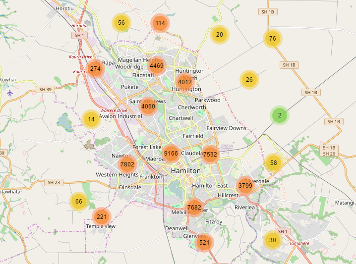 cluster map example